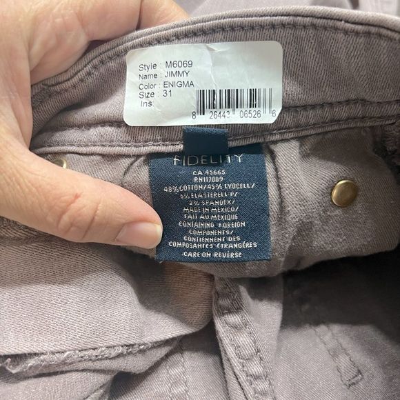 Fidelity Denim Jimmy Slim Straight Leg Jeans Enigma 31 - Picture 5 of 6